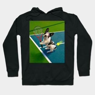 French Bulldog Dog Playing Tennis Hoodie